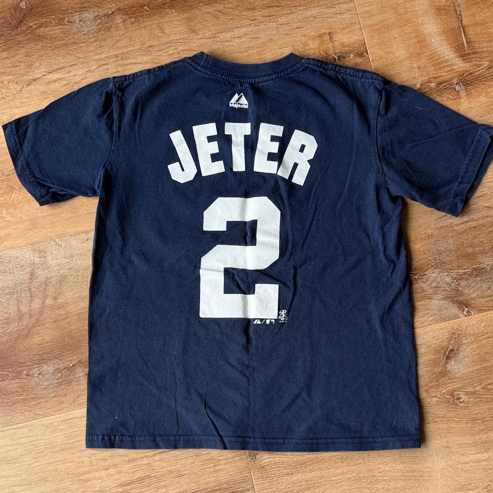 Kids Navy Blue Yankees Jeter T-Shirt